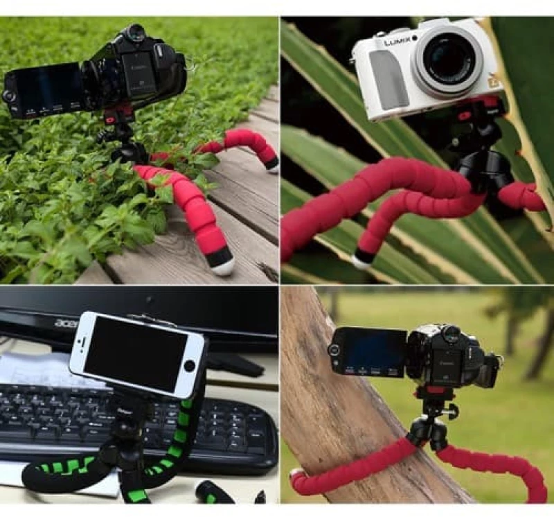 Mini Octopus Soft Τρίποδο/ Βάση για GoPro και άλλες Action κάμερες Black OEM