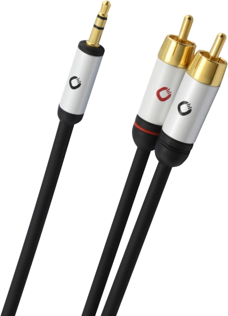 Oehlbach  i-Connect J Καλώδιο ήχου φορητής συσκευής 3.5mm Jack - 2x RCA 3m