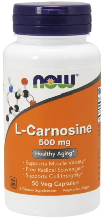 L-Carnosine 500mg 50 φυτοκάψουλες - Now / Αμινοξέα