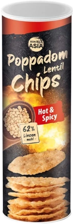 Πατατάκια Ποπαντάμ Καυτερά Bon Asia Poppadom Linsen Chips Hot and Spicy 70g