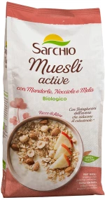 Δημητριακά Μούσλι Sarchio Muesli Active Bio Almond Hazelnut Apple Gluten Free 250g