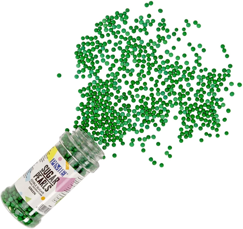 Πέρλες Ζαχαροπλαστικής Πράσινες PME Green Sugar Pearls 100g
