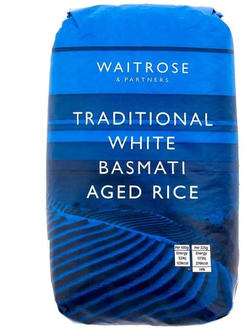 Ρύζι Αρωματικό Παραδοσιακό Λευκό Basmati Waitrose Traditional White Basmati Aged Rice 500g