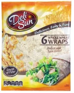 Πίτες Τορτίγια Ολικής Αλέσεως Deli Sun 6 Whole Wheat Wraps 360g