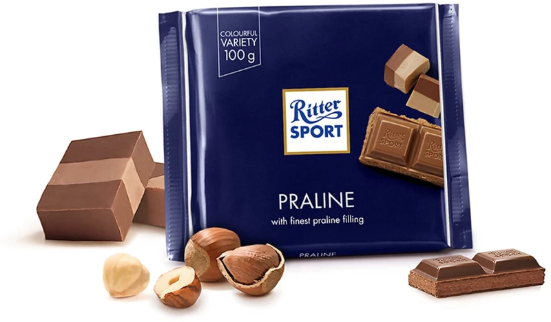 Σοκολάτα Γάλακτος με Πραλίνα Ritter Sport Nugat 100g