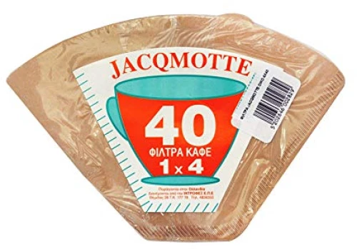 Φίλτρα Καφέ Φυσικά Οικολογικά Jacqmotte Natural Brown Coffee Filters No1x4  Ecological 40pcs