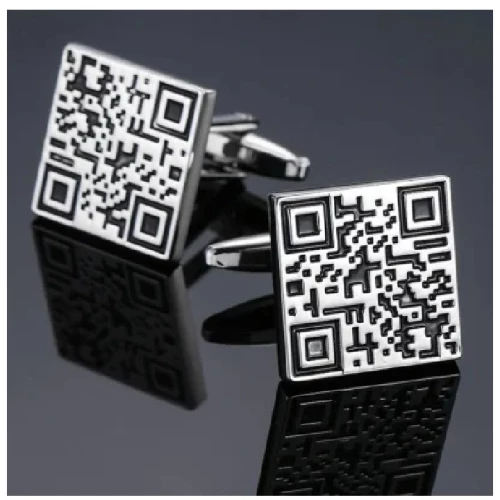Ατσάλινα Μανικετόκουμπα QR CODE
