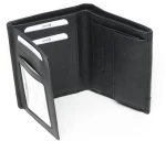 Μαύρο δερμάτινο πορτοφόλι Alpha-Status RFID
