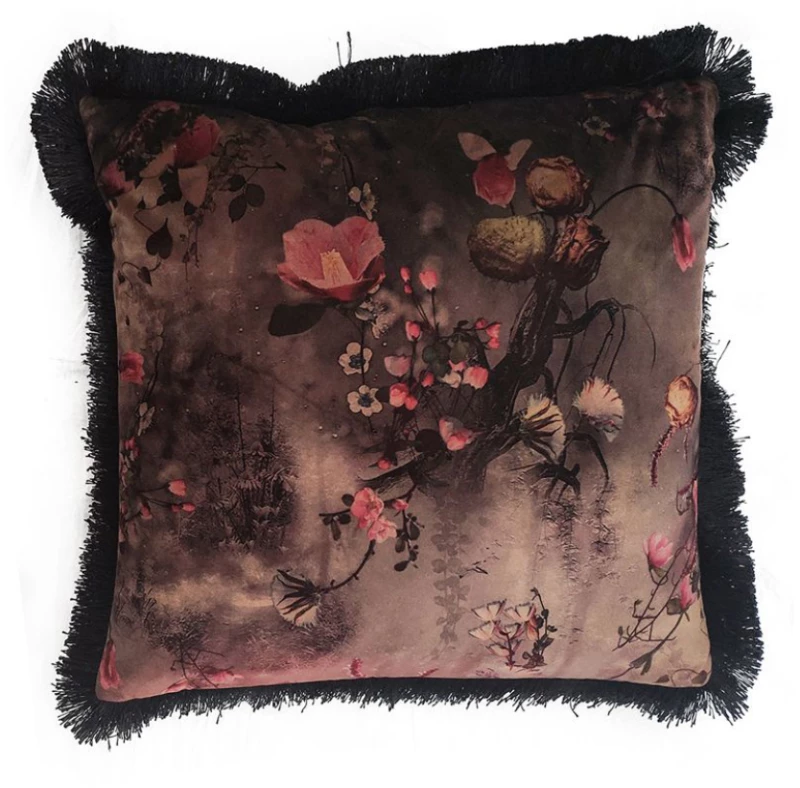 FLORES ΔΙΑΚΟΣΜΗΤΙΚΟ ΜΑΞΙΛΑΡΙ ΥΦΑΣΜΑ POLYESTER ΠΟΛΥΧΡΩΜΟ 45x45cmINTHEBOX