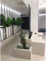 FEROCACTUS ΤΕΧΝΗΤΟ ΦΥΤΟ ΥΦΑΣΜΑ ΠΛΑΣΤΙΚΟ ΠΡΑΣΙΝΟ ΛΕΥΚΟ D18xH30cmINTHEBOX