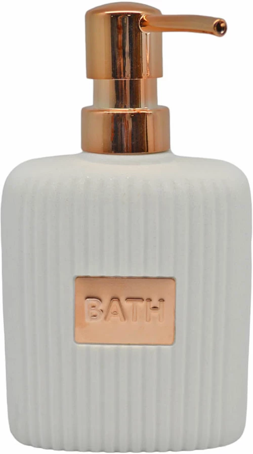 DISPENSER ΠΟΛΥΕΣΤΕΡΙΚΟ ΑΣΠΡΟ ΜΕ ROSE GOLD ΔΙΑΚΟΣΜΗΣΗ 8,8x6,1x16,1εκ. ANKOR - Ankor 829682