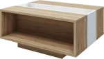 Τραπεζάκι Raylie Φυσικό+Λευκό 110x41x75cm