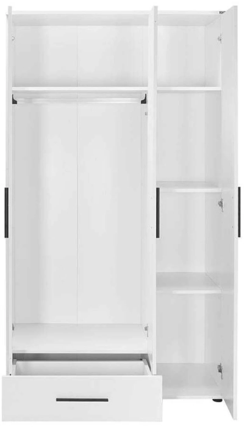 Ντουλάπα white Λευκό 103x187x52cm
