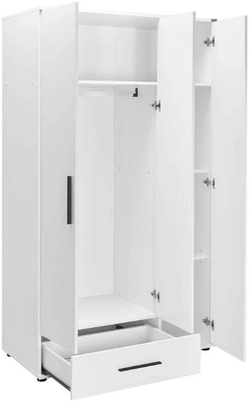 Ντουλάπα white Λευκό 103x187x52cm