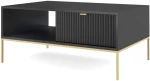 Τραπεζάκι Nova Ανθρακί+χρυσό 104x68x46cm