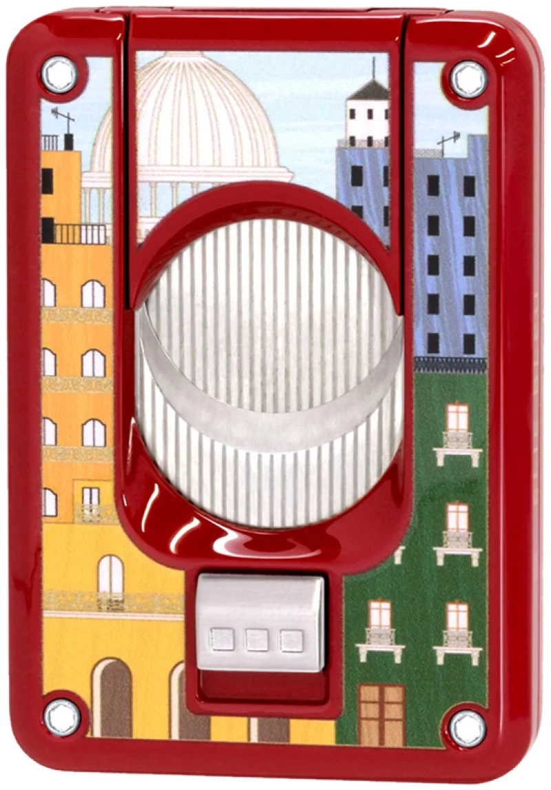 Πουροκόφτης Elie Bleu Casa Cubana Capitol Red Double Blade Cigar Cutter