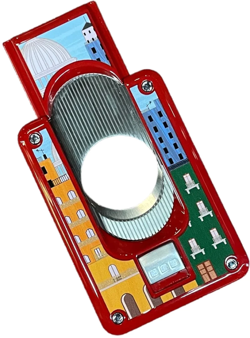Πουροκόφτης Elie Bleu Casa Cubana Capitol Red Double Blade Cigar Cutter