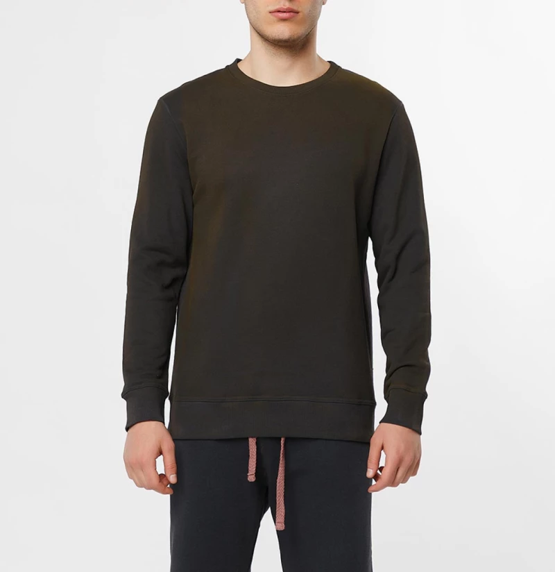 The Project Garments Acid Dye Organic Cotton Crew Neck Sweatshirt Meteorite