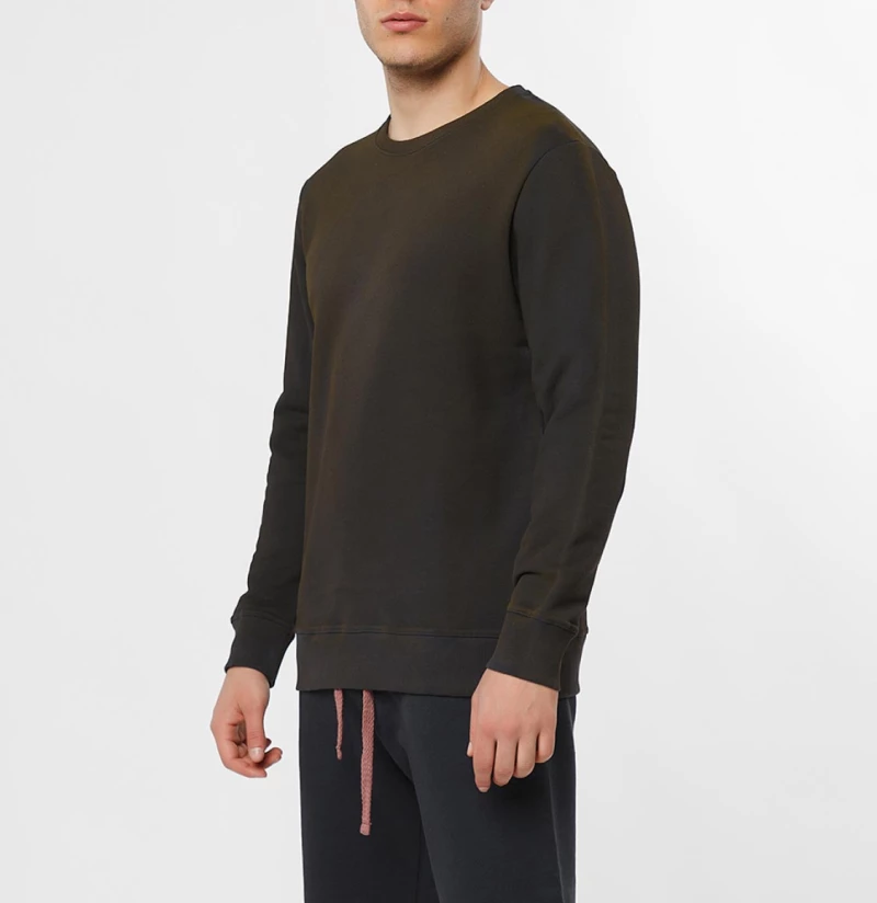 The Project Garments Acid Dye Organic Cotton Crew Neck Sweatshirt Meteorite