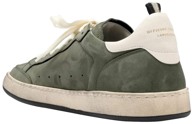 Officine Creative Kareem 010 Military Green Nubuck Sneakers