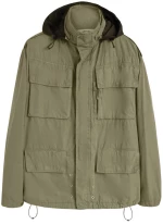 Aspesi Cotton Canvas Field Jacket Khaki