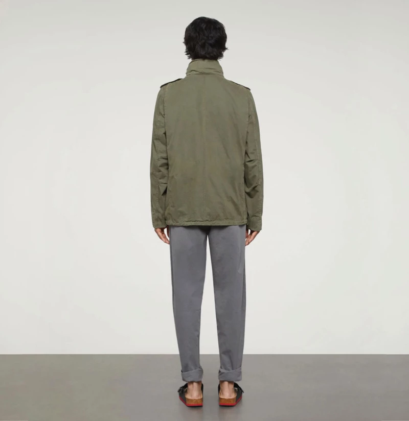 Aspesi Cotton Canvas Field Jacket Khaki