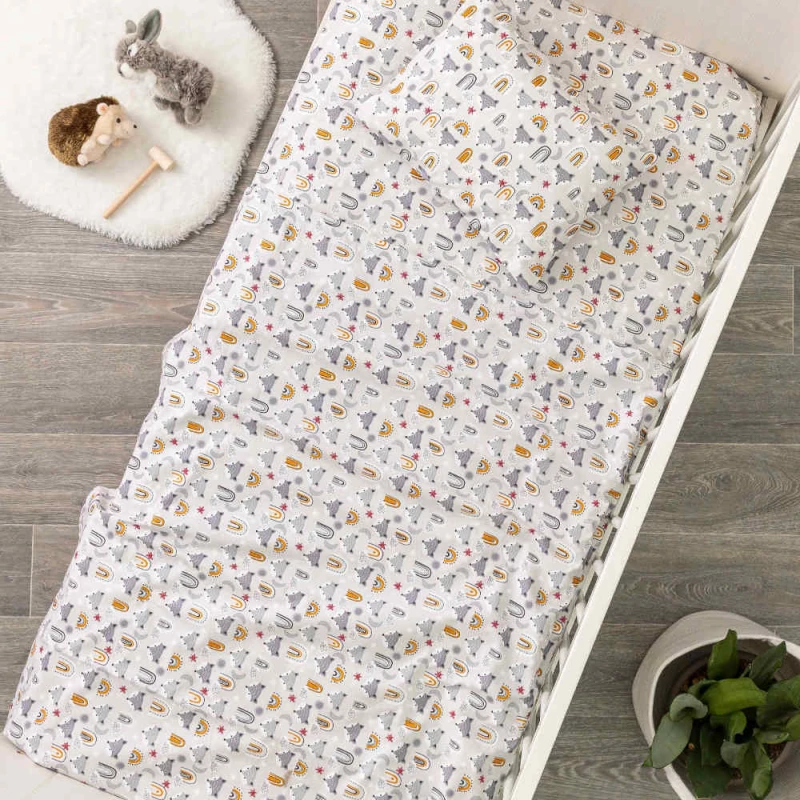 Σεντόνια Κούνιας Σετ Αλεπού Borea Home Textiles - Γκρι