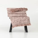 Ριχτάρι Σενίλ Πολυθρόνας Trace Borea Home Textiles - Εκρού