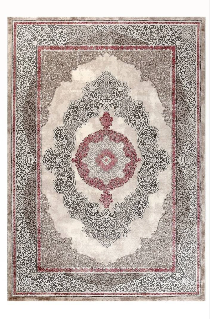 Tzikas Carpets 33116-ΓΚΡΙ-ΡΟΖ Χαλί ELEMENTS ΣΕΤ ΚΡΕΒ/ΡΑΣ 067X150 (2) / 067X230 (1)