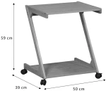 Βοηθητικό τραπέζι Fit pakoworld MDF φυσικό 50x39x59εκ