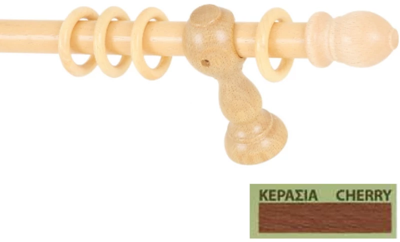 Κουρτινόξυλα Miraz Φ23 160cm Καρυδί