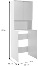 Έπιπλο πλυντηρίου Ryda pakoworld μελαμίνης λευκό 65x60x182εκ