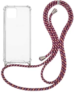 Θήκη Σιλικόνης με Κορδόνι Sonique Armor Clear Apple iPhone 12 Pro Max Rainbow Μπορντό - Sonique - Rainbow Μπορντό - iPhone 12 Pro Max