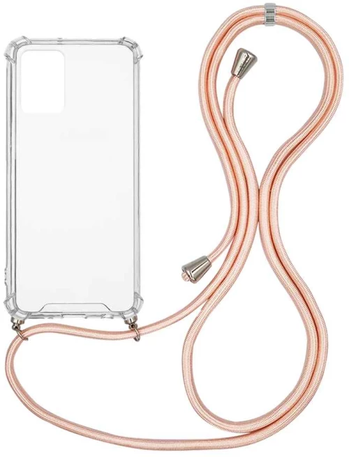 Θήκη Σιλικόνης με Κορδόνι Sonique Armor Clear Realme 9i Ροζ Σατινέ - Sonique - Ροζ Σατινέ - Realme 9i