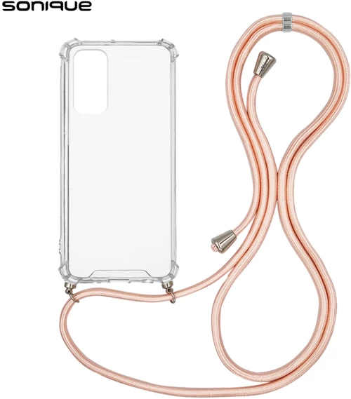 Θήκη Σιλικόνης με Κορδόνι Sonique Armor Clear Xiaomi Xiaomi 12 Lite Ροζ Σατινέ - Sonique - Ροζ Σατινέ - Xiaomi 12 Lite