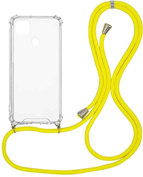 Θήκη Σιλικόνης με Κορδόνι Sonique Armor Clear Xiaomi Redmi 9C Κίτρινο - Sonique - Κίτρινο - Redmi 9C