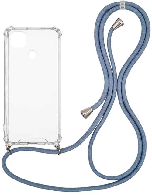 Θήκη Σιλικόνης με Κορδόνι Sonique Armor Clear Xiaomi Redmi 9C Μπλε Γκρι - Sonique - Μπλε Γκρι - Redmi 9C