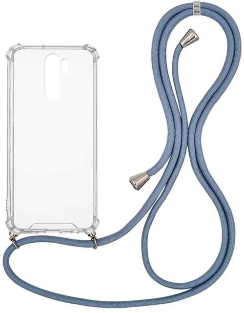 Θήκη Σιλικόνης με Κορδόνι Sonique Armor Clear Xiaomi Redmi Note 8 Pro Μπλε Γκρι - Sonique - Μπλε Γκρι - Redmi Note 8 Pro