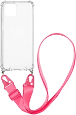 Θήκη Σιλικόνης με Strap Sonique Armor Clear Apple iPhone 12 Pro Max Φουξ - Sonique - Φουξ - iPhone 12 Pro Max