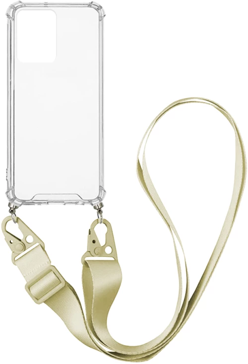 Θήκη Σιλικόνης με Strap Sonique Armor Clear Samsung Galaxy A53 5G Μπεζ - Sonique - Μπεζ - Galaxy A53 5G