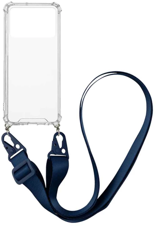 Θήκη Σιλικόνης με Strap Sonique Armor Clear Xiaomi Poco X4 Pro 5G Μπλε Σκούρο - Sonique - Μπλε Σκούρο - Poco X4 Pro 5G