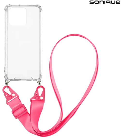 Θήκη Σιλικόνης με Strap Sonique Armor Clear Xiaomi Redmi 10C Φουξ - Sonique - Φουξ - Redmi 10C