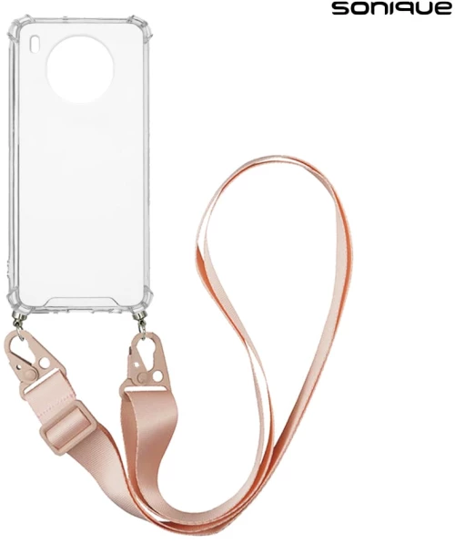 Θήκη Σιλικόνης με Strap Sonique Armor Clear Honor 50 Lite / Huawei Nova 8i Ροζ - Sonique - Ροζ - Honor 50 Lite, Huawei Nova 8i