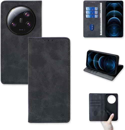 Θήκη Βιβλίο Vintage Magnet Book Sonique Xiaomi Xiaomi 13 Ultra Μαύρο - Sonique - Μαύρο - Xiaomi 13 Ultra
