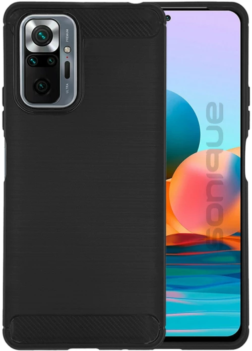 Θήκη Σιλικόνης Sonique Carbon Brushed Xiaomi Redmi Note 10 Pro Μαύρο - Sonique - Μαύρο - Redmi Note 10 Pro