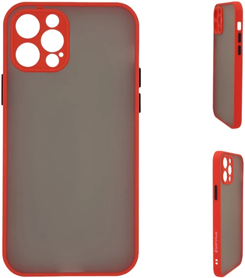 Θήκη Σιλικόνης Color Button Bumper Sonique Apple iPhone 12 Pro Max Κόκκινο - Sonique - Κόκκινο - iPhone 12 Pro Max