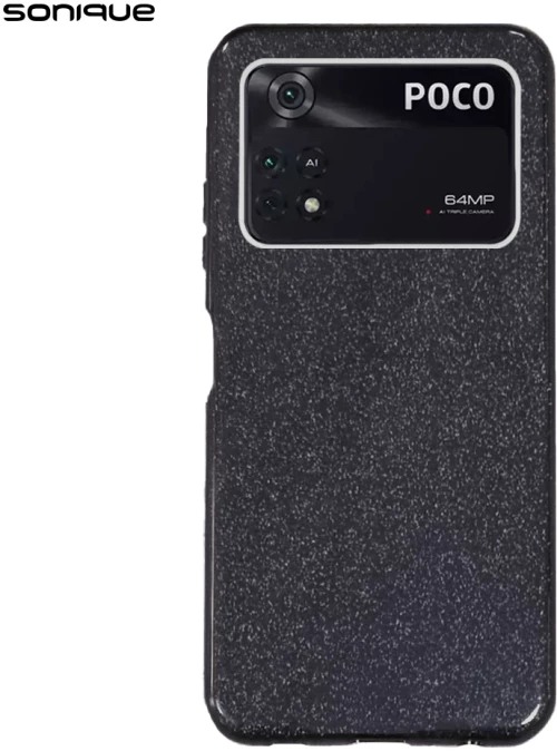 Θήκη Σιλικόνης Sonique Shiny Xiaomi Poco M4 Pro 4G Μαύρο - Sonique - Μαύρο - POCO M4 Pro 4G