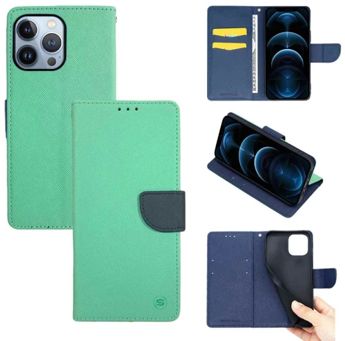 Θήκη Βιβλίο Sonique Trend Book Apple iPhone 13 Pro Max Βεραμάν / Σκούρο Μπλε - Sonique - Βεραμάν / Σκούρο Μπλε - iPhone 13 Pro Max