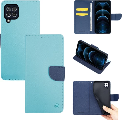 Θήκη Βιβλίο Sonique Trend Book Samsung Galaxy M53 5G Σιέλ / Σκούρο Μπλε - Sonique - Σιέλ / Σκούρο Μπλε - Galaxy M53 5G