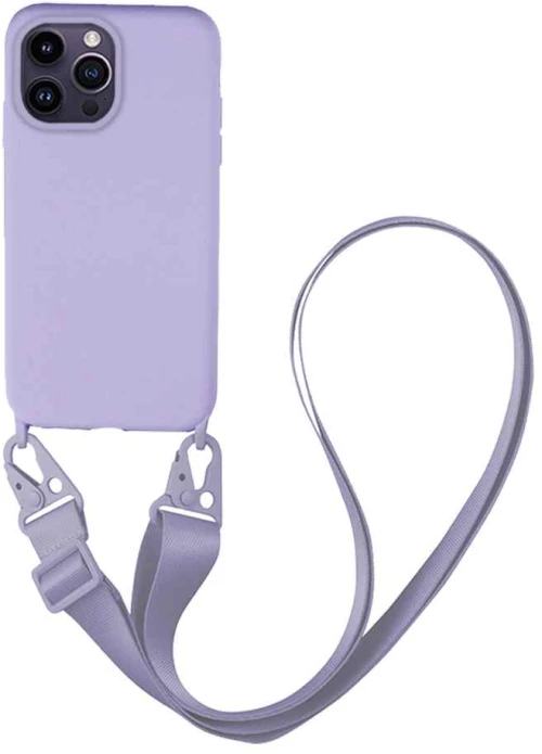 Θήκη CarryHang Liquid Silicone Strap Apple iPhone 14 Pro Max Λιλά - My Colors - Λιλά - iPhone 14 Pro Max